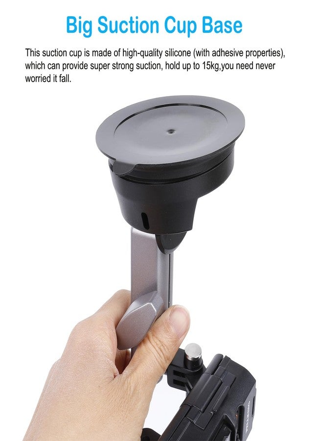 PellKing Osmo Pocket 3 Suction Cup + Pocket 3 Protective Cage Frame Fill Light and Microphone Expandable, Car Outside Inside Windshield Window Dashboard Attachment for Osmo Pocket 3,Hero 13 12 11 - Image 4